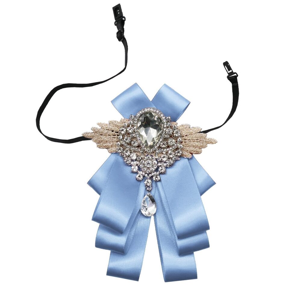 7585 Sparkle Bow Ties and Big Rhinestone Bow Tie Satin Ribbon Bowtie
